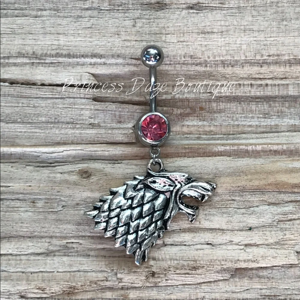 Pink Game Of Thrones Belly‎ Button Ring